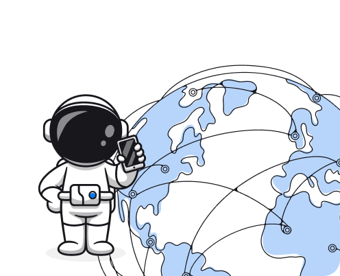 Astronaut and a planet